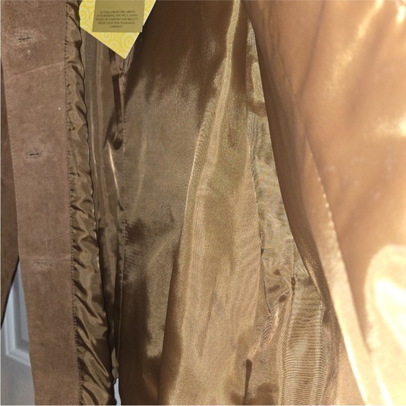 Denim & Co XL Tan Suede Fringe Jacket - Picture 5 of 6